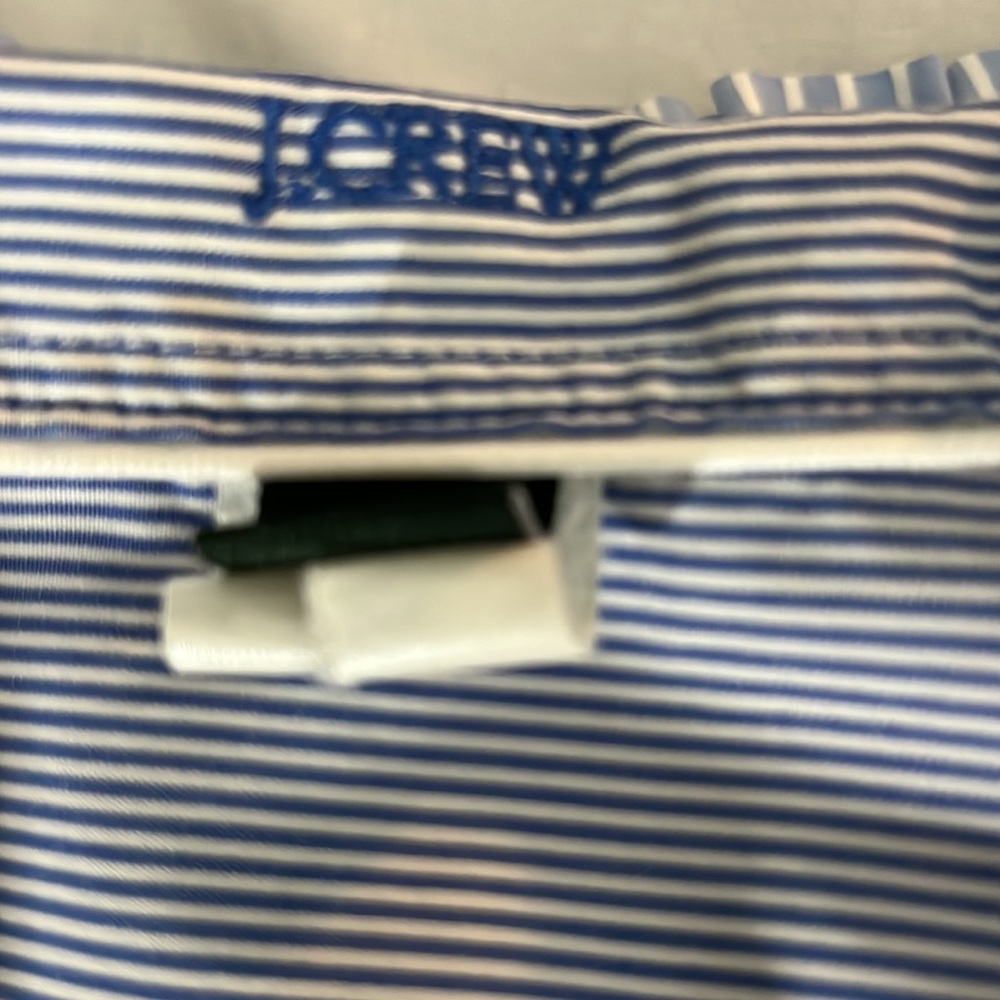J.Crew front pleated striped Button Down Shirt size S - Picture 12 of 12